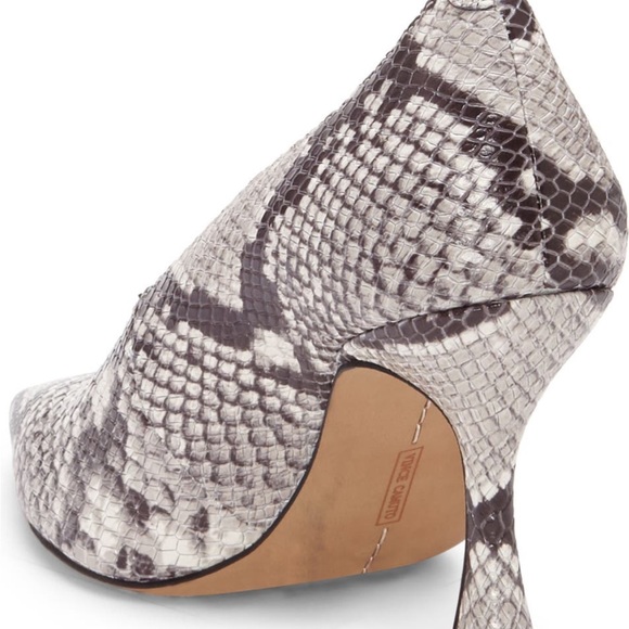 NWOT Ishani Leather Vince Camuto Flared Heel Pump Sz 8 1/2 - Picture 2 of 6